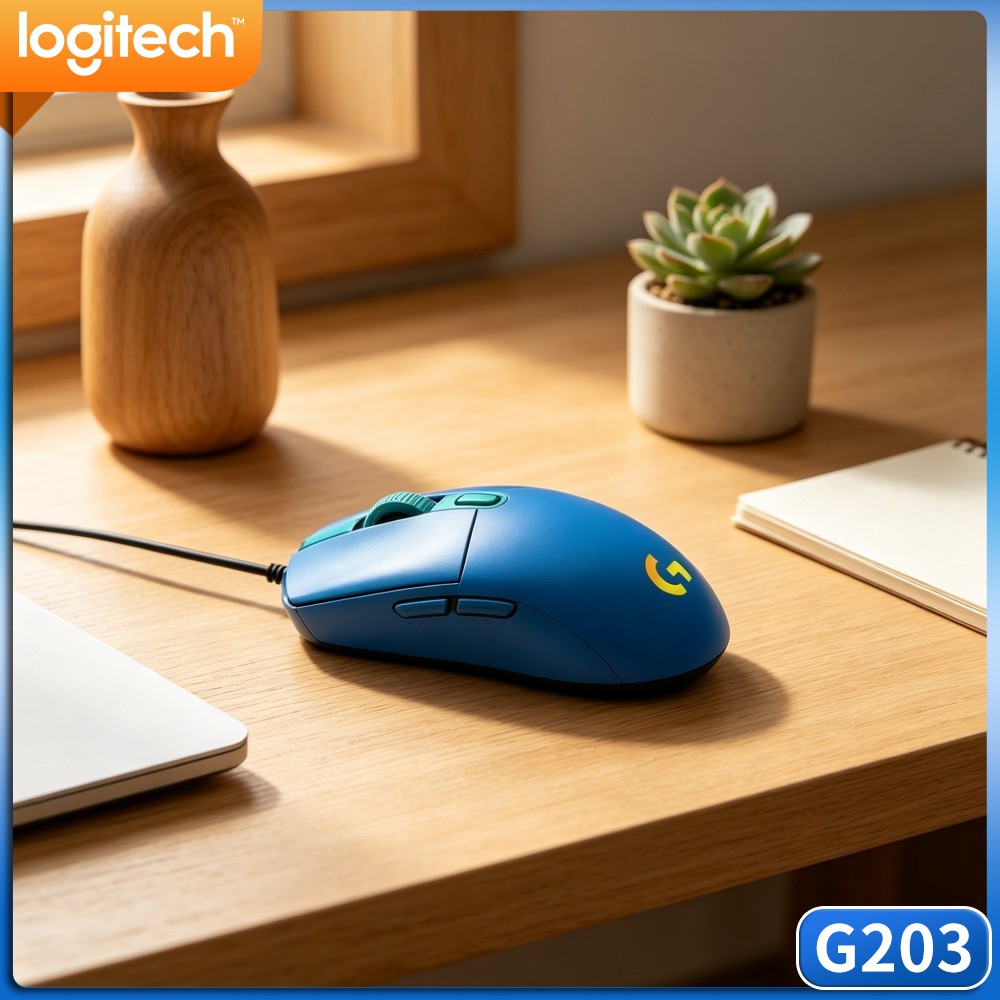 Logitech Mouse G203 - Logitech G203 Mouse Gaming Berkabel, Tombol