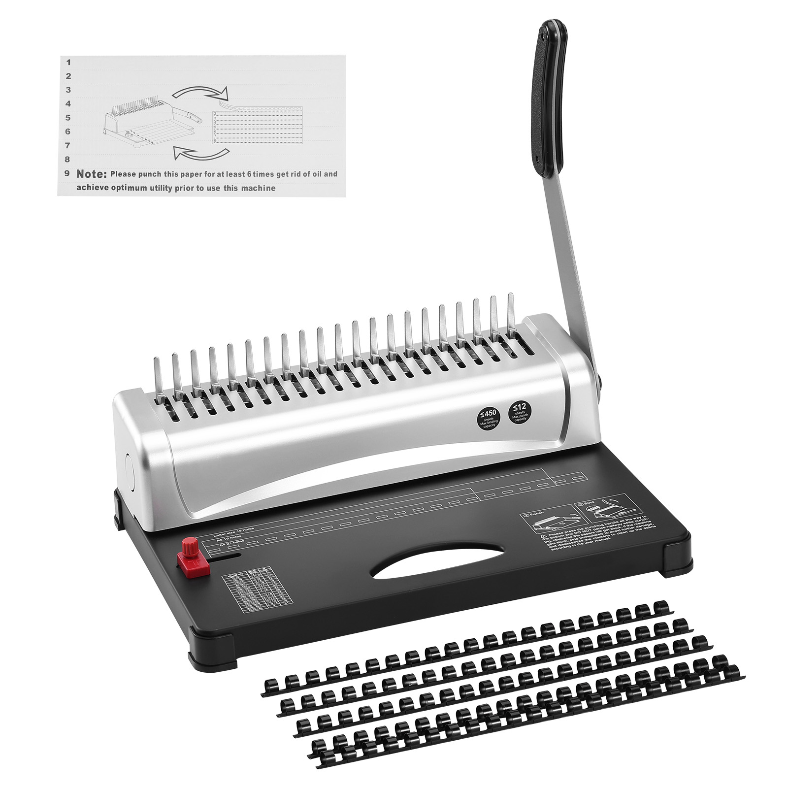Binding Machine Comb - Mesin Penjilid VEVOR, Mesin Penjilid dengan