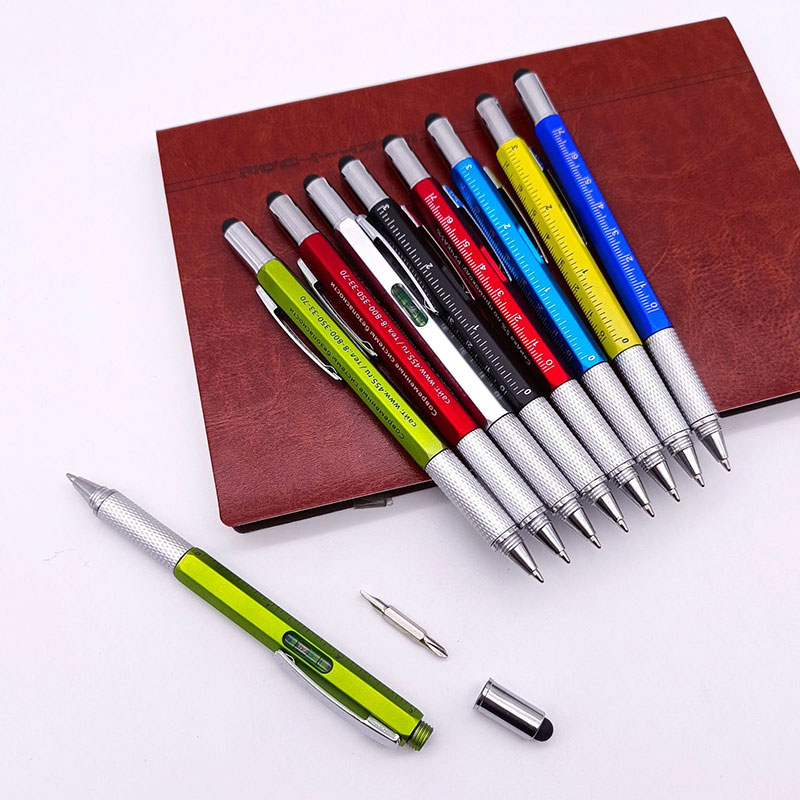 Office Technician - Alat Genggam Multifungsi 6-in-1 dengan Pulpen,