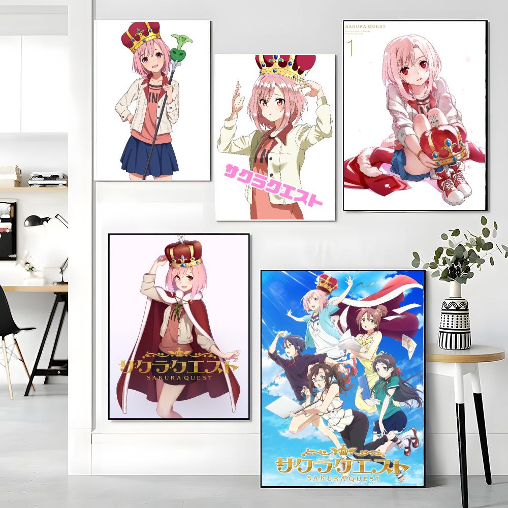 Poster Anime S-Sakura Quest-T, - Office Quest ulasan dan harga