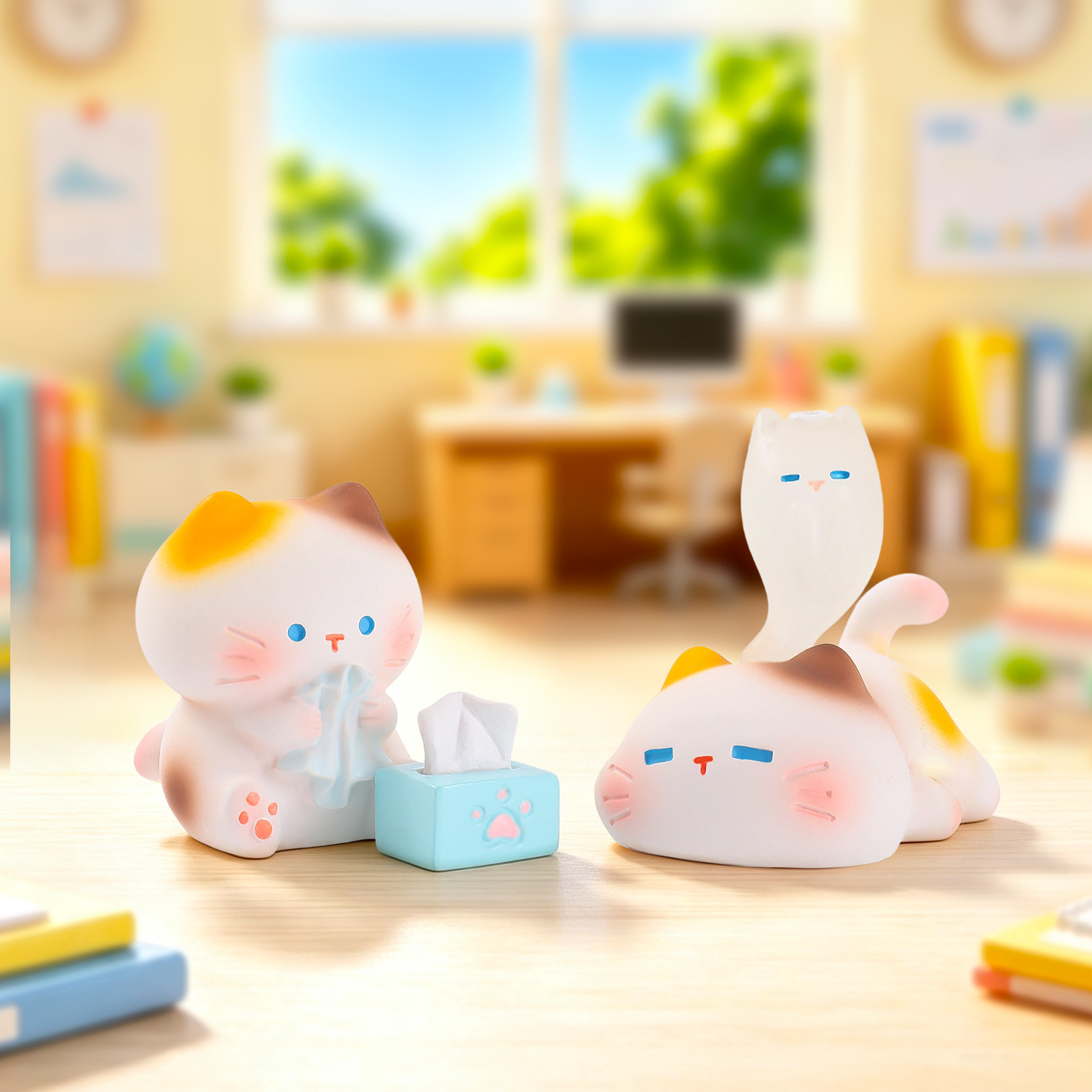Boneka Resin Kucing yang Sedan - Office Technician ulasan dan harga