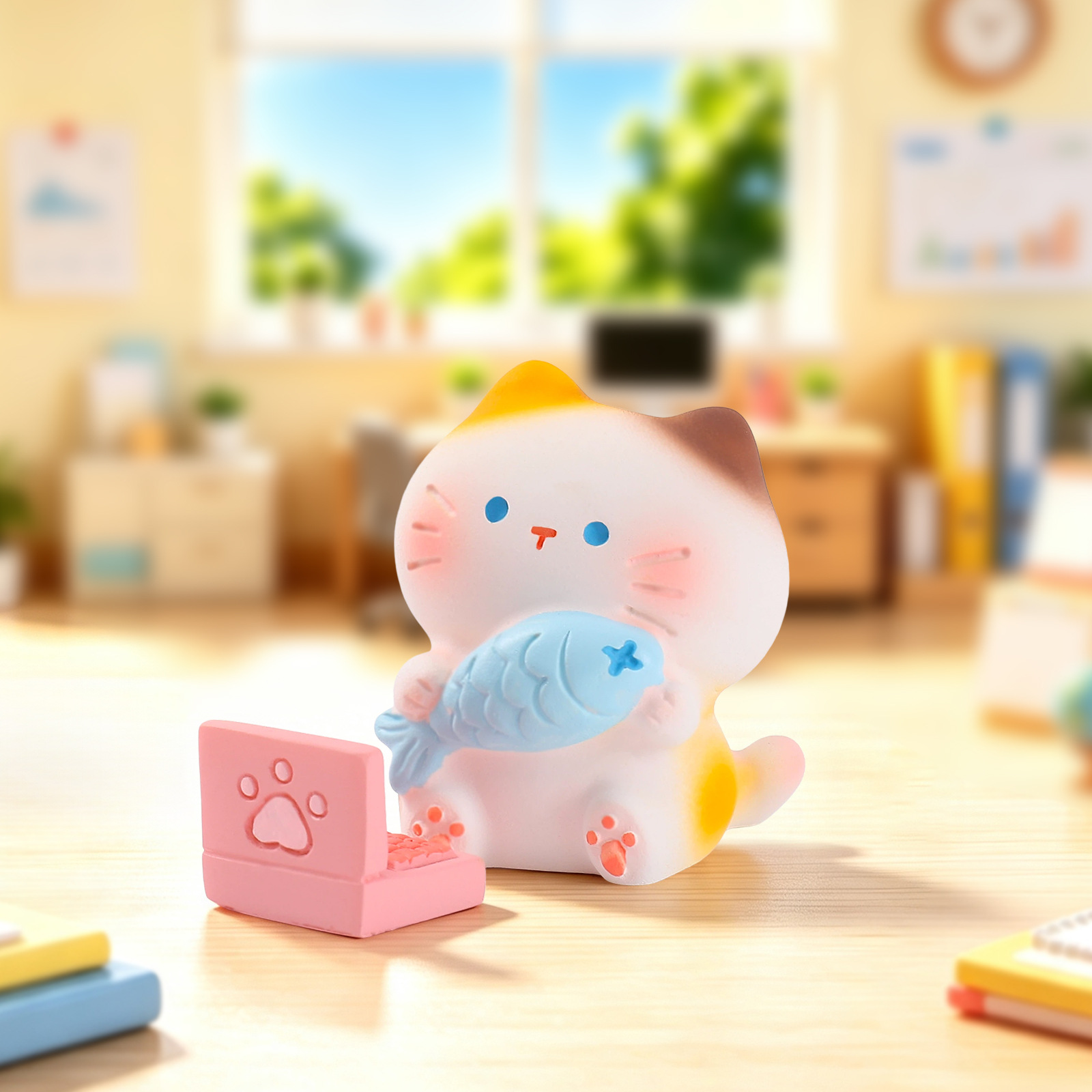 Boneka Resin Kucing yang Sedan - Office Technician ulasan dan harga