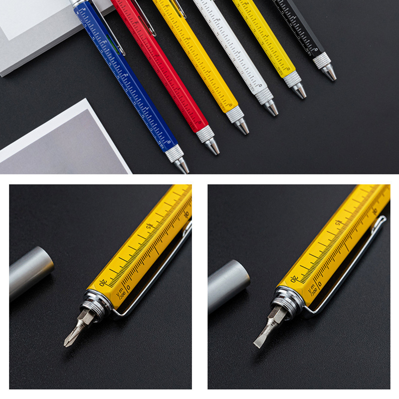 6 in 1 pena bolpoin multifungs - Office Technician ulasan dan harga